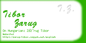 tibor zarug business card